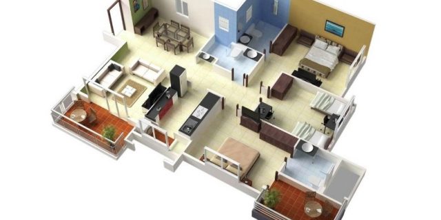 desain rumah 3 kamar